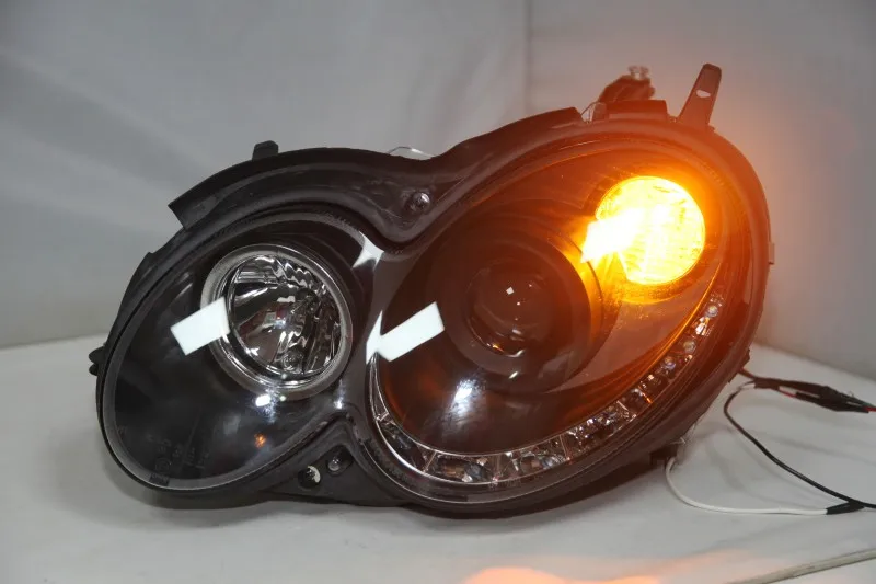 Для Mercedes-Benz CLK W209 светодиодный головной светильник 2004 20052006 2007 2008 2009 год передние лампы с дневными ходовыми огнями с комплектом HID