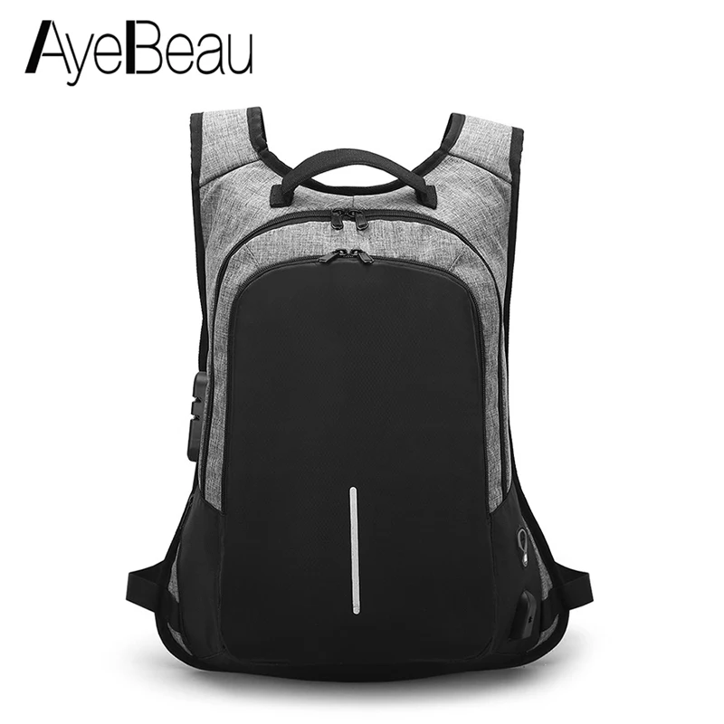 

Waterproof USB Anti-Theft Laptop Anti Theft Backpack Male With Charging For Teenager Man Schoolbag School Bag Back Pack Bagpack