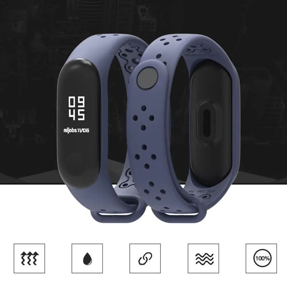 1 шт. горячая Распродажа силиконовый сменный ремешок для часов Mi Band 3 4 смарт