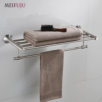 

Stainless Steel Towel Rack Bathroom Shelves Towel Rack Holder Wall Towel Shelf Bathroom Shelf Holder Hanger Towel Rail Bar