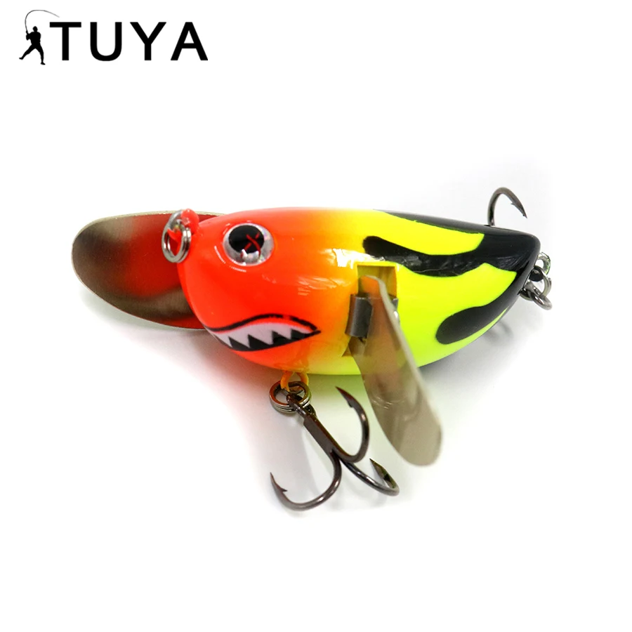 

TUYA Floating Topwater Fishing Lures Minnow Crankbait Metal Wobblers Popper Lure Top water whopper plopper artificial Hard Bait