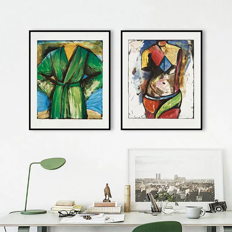 

Nordic Abstract Watercolor Male Left Female Right Side Canvas Art Painting Print Poster Picture Room Home Mural Decor