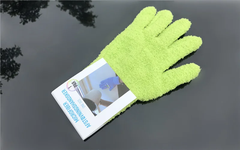 1 Lawngreen Mitt Lucullan трикотажные внутренние скраб перчатки супер мягкая микрофибра автохимия мытье рукавица для ухода за автомобилем кожа, панель, винил и ткань - Цвет: 1 Lawngreen Mitt