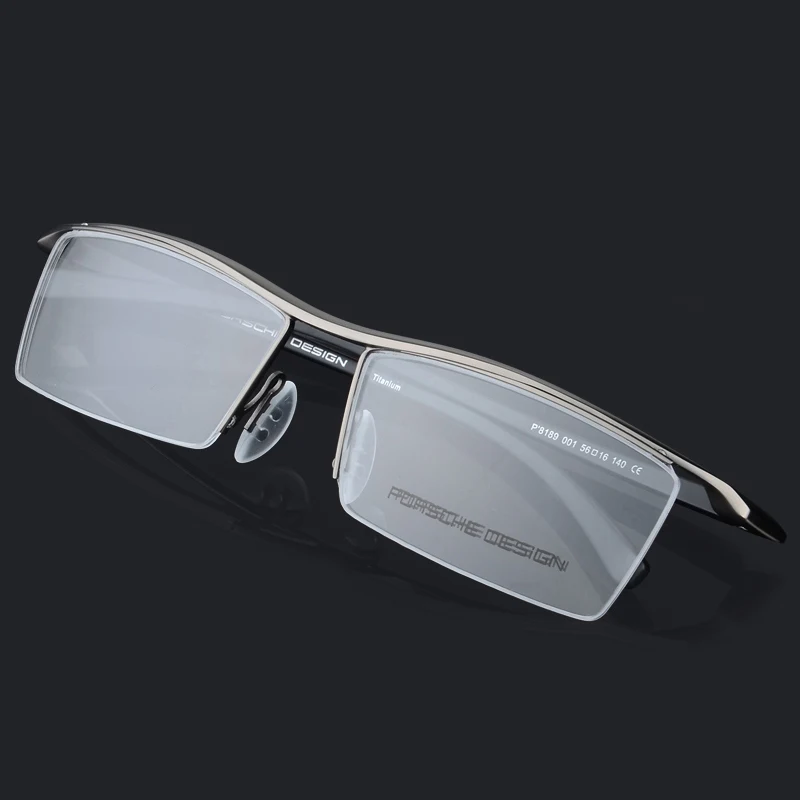 Cheap 2017 new men s glasses frame Titanium optical Half frame eyewear eyeglasses Square vintage classic oculos de grau 8189