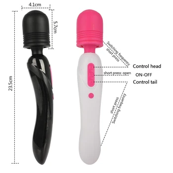 10 Frequency USB Rechargeable AV Magic Wand Sex Shop for Adult Powerful Vibrator Vagina Massager Sex Toys for Women Masturbation 4