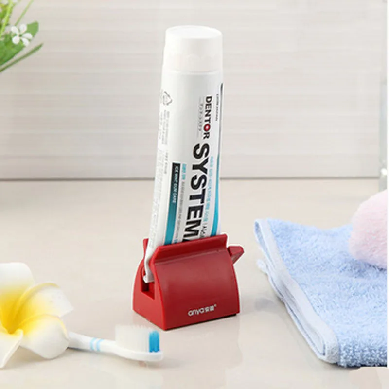 

1PCS Bathroom Set Accessories Rolling Tube Tooth Paste Squeezer Toothpaste Dispenser + Tooth Brush Toothbrush Holder B