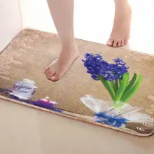 Цветочный стиль коврик для ванной комнаты, смешной Противоскользящий коврик для ванной, занавески для душа s аксессуары, соответствующие вашей душевой занавеске
