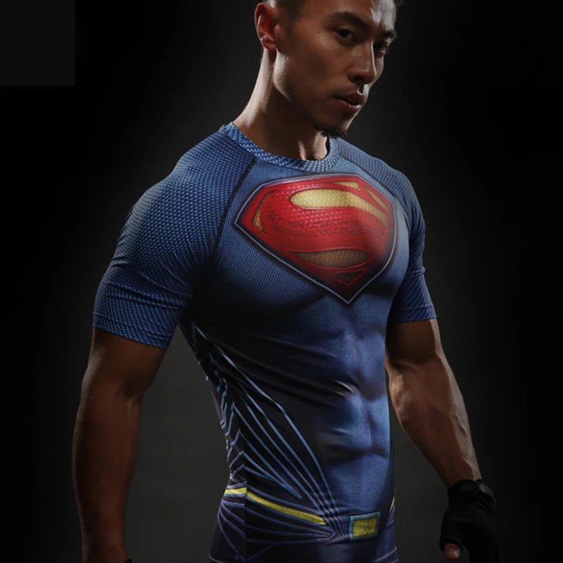Ehuanhood 3D Printing Captain America T-shirt Men's Crossfit Tops Tee Superman Tshirt Fitness Men Clothing Compression Shirt Ehuanhood 3D Printing Captain America T-shirt Men's Crossfit Tops Tee Superman Tshirt Fitness Men Clothing Compression Shirt