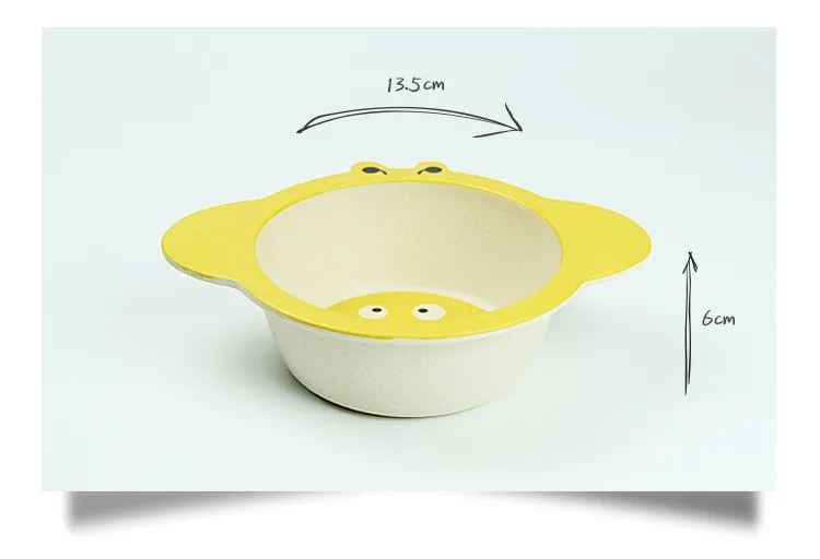 Доступная безопасная тарелка с мультяшками посуда детская посуда из бамбукового волокна для кормления младенцев и детей обеденная чаша