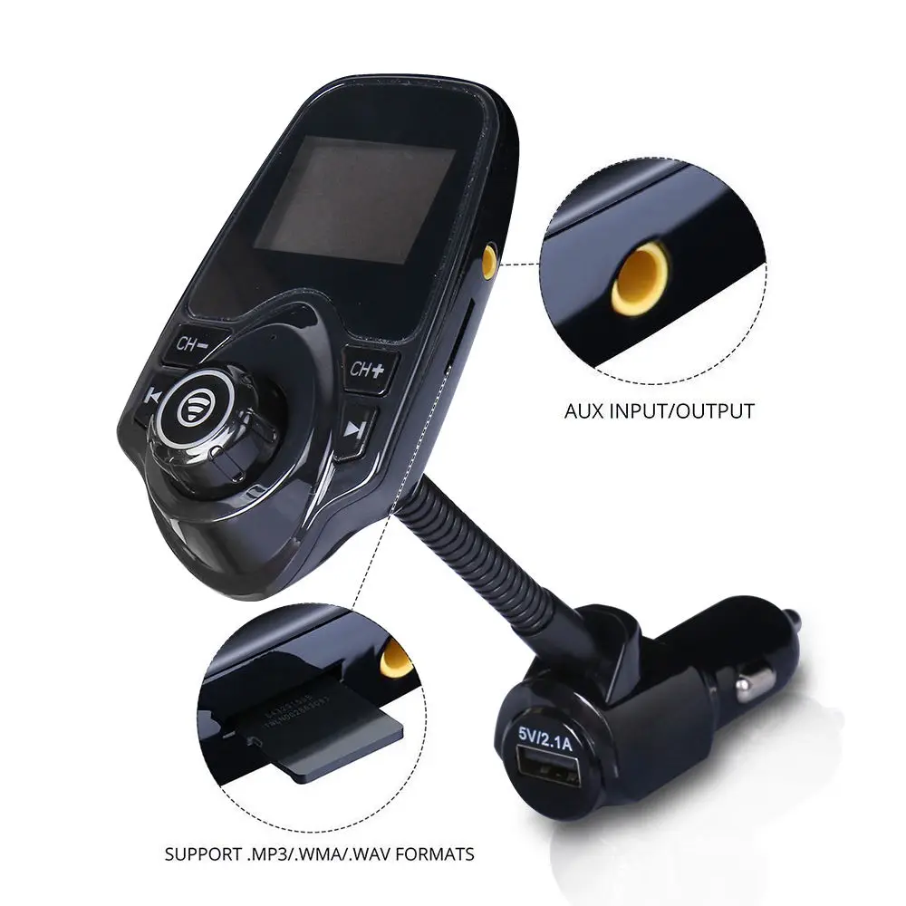 JaJaBor FM передатчик Bluetooth автомобильный комплект громкой связи AUX MP3 музыкальный