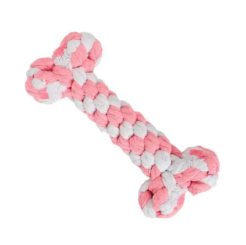 Transer 1Pc 15cm Pet Toys Supplies Cotton Rope Chew Knot Dog Bone