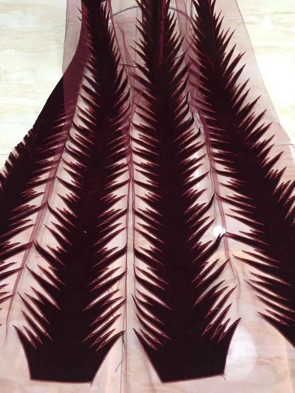 

latest2019 Best Quality Crimp Korean velvet new arrival African velvet lace Fabric for Nigerian Party Dresses NX138s Pink