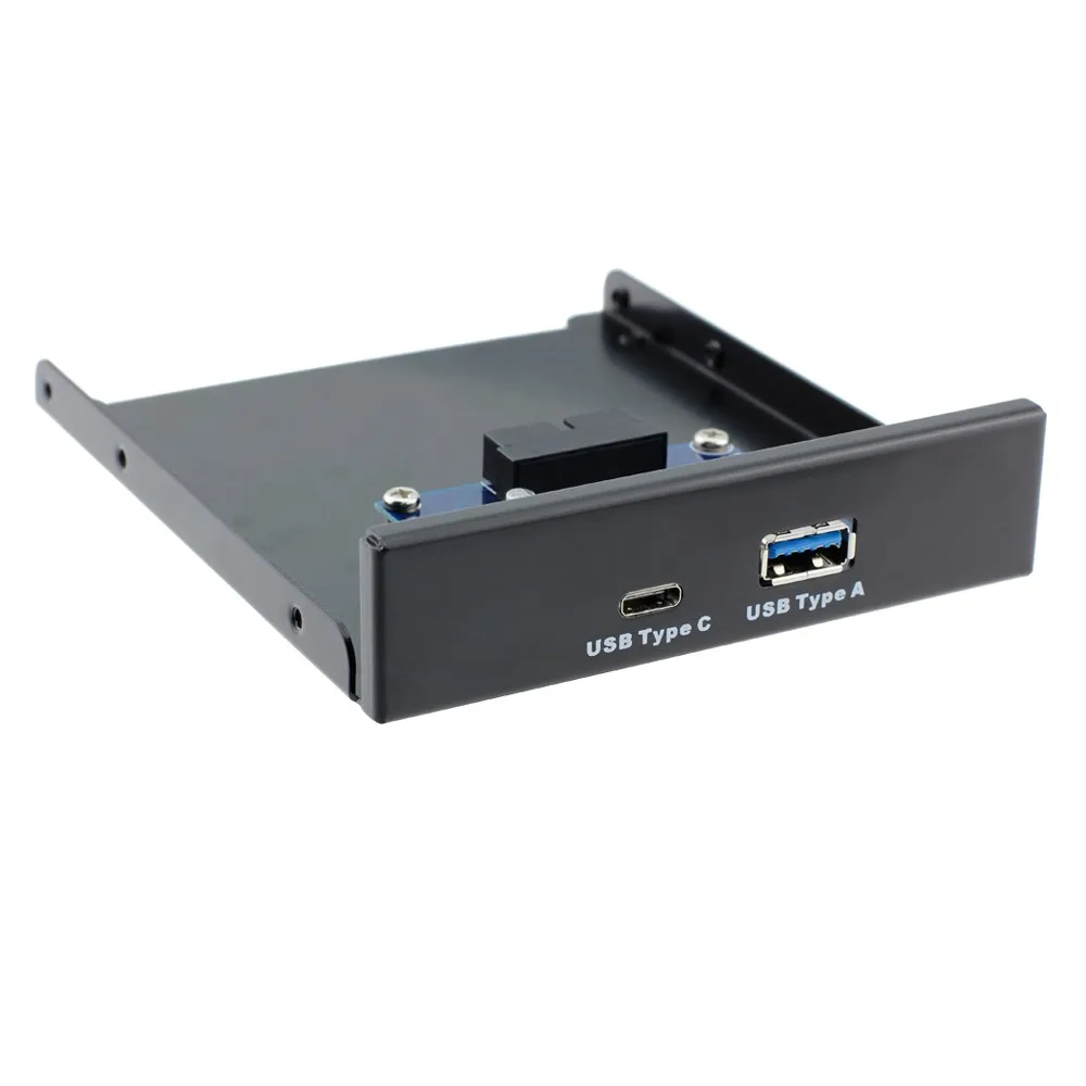 

Motherboard 19Pin 20P Header to 5Gb/s USB-C USB 3.1 Type C USB3.0 Cable adapter with 2.5" Floppy Drive Disk Front Panel Bay