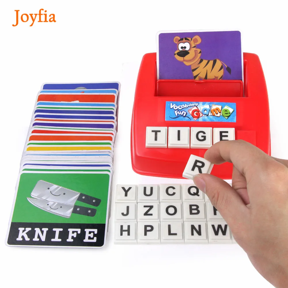 

Spelling English Alphabet Letter Game Learning Matching Letters Puzzle Card Educational Toys For Children Learning Toy Kid Gift[