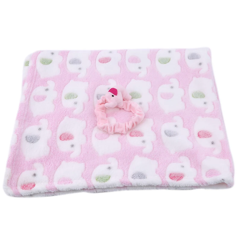 Милое детское одеяло с рисунком слона для новорожденных, воздухопроницаемое одеяло с рисунком слона, коралловая бархатная подушка, стеганое одеяло двойного назначения, детские товары