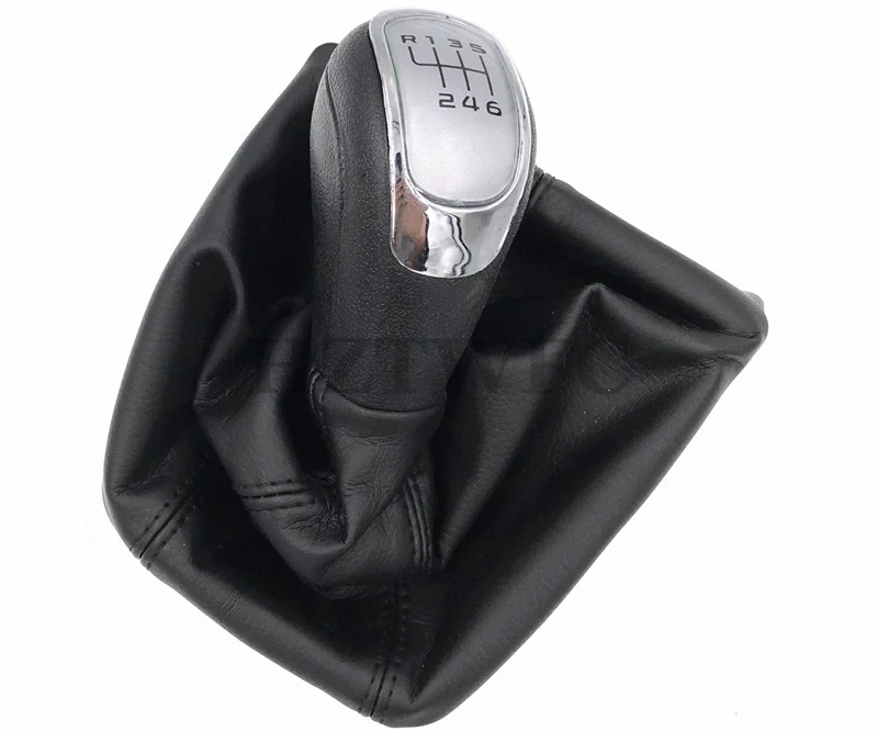 Высокое качество 5 6 скоростей ручки переключения передач автомобиля с Giator кожаный ботинок для Skoda Октавия II 09-12 YETI 09-12 ручка переключения передач