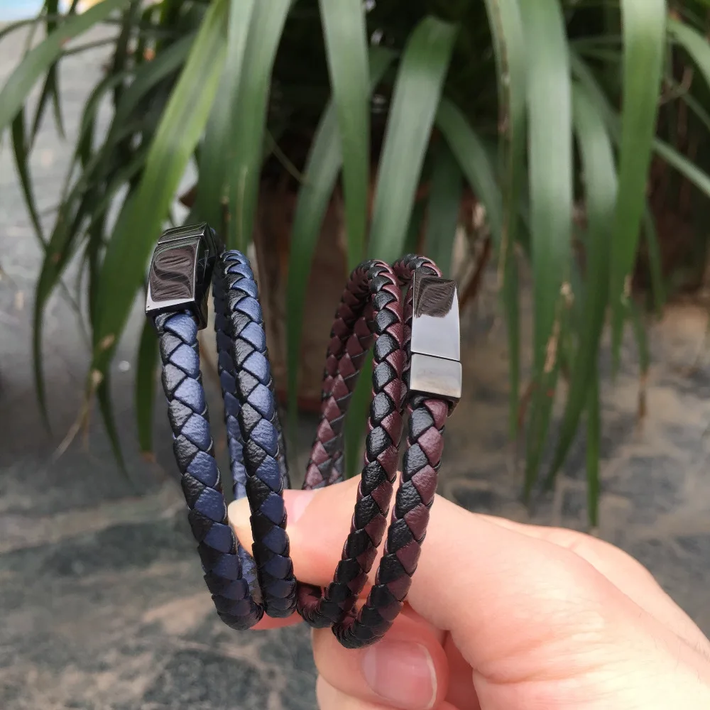 Prix pour Nouvelle arrivée 1 PC Double boucle en cuir Bracelets mode en acier inoxydable Bracelet et Bracelets pour femmes hommes bijoux livraison gratuite Prix pour Nouvelle arrivée 1 PC Double boucle en cuir Bracelets mode en acier inoxydable Bracelet et Bracelets pour femmes hommes bijoux livraison gratuite