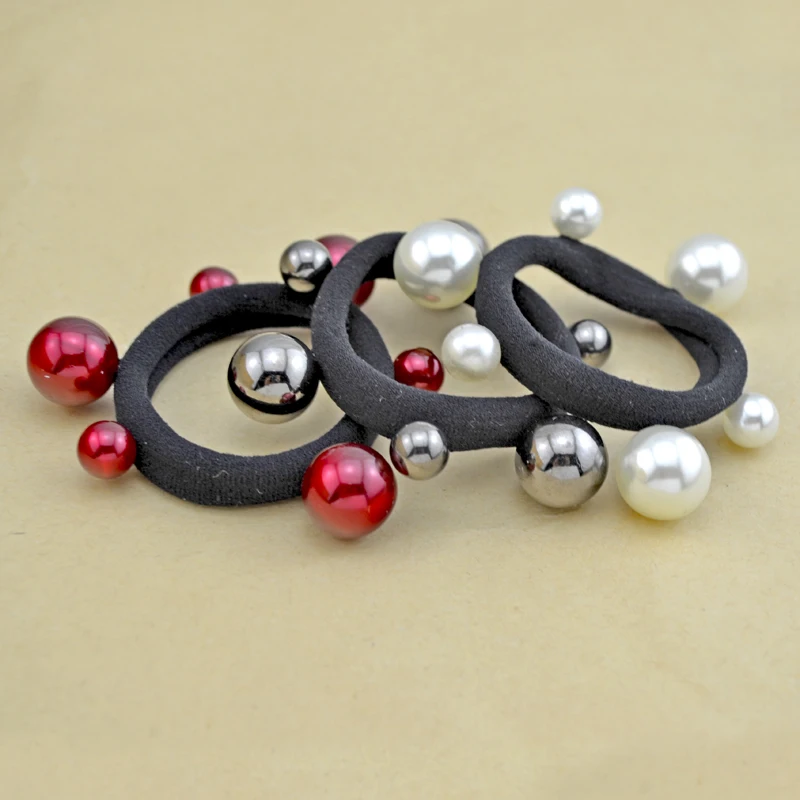 

Lot 3 pcs Mix 3 Color Ball Elastic Hair Bands Scrunchie Hair Tie Ring Rope Ponytail Holder Gum Casual Headwear Accessories