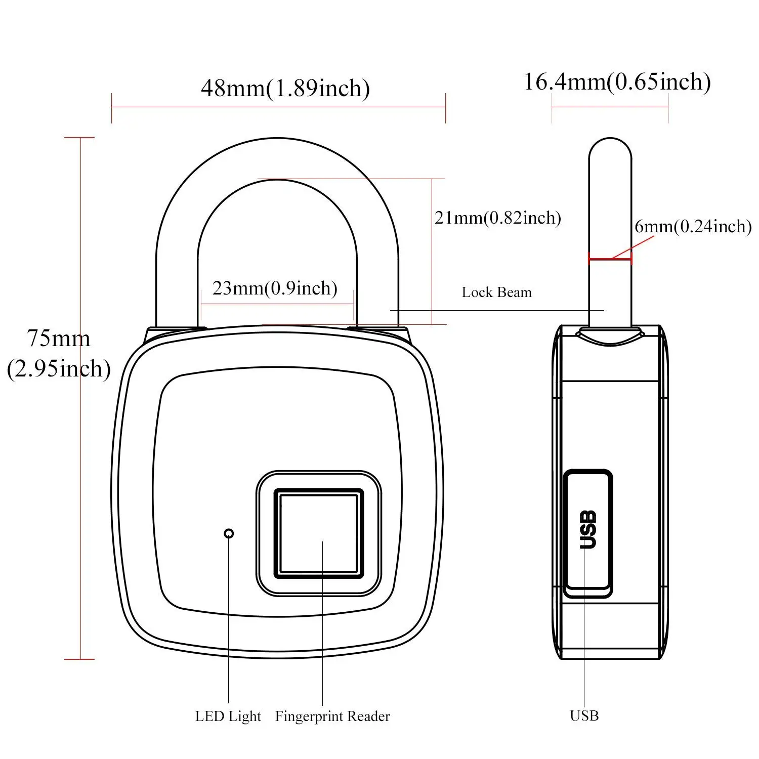 Умный Замок с отпечатком пальца биометрический USB зарядка Водонепроницаемый замок с отпечатком пальца безопасность сенсорный замок без ключа длительное время ожидания