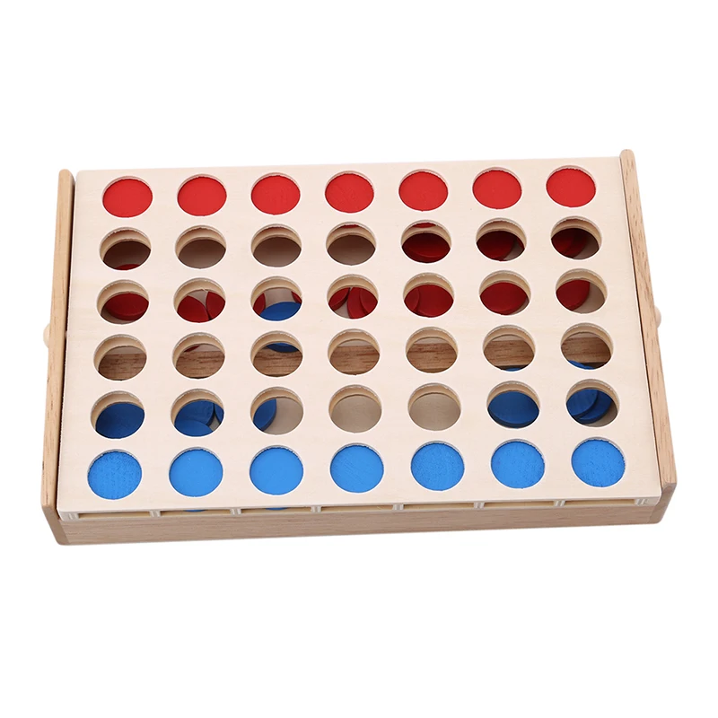 Line Up 4 Classic Family Board Four In A Row Wooden Bingo Game Toy Fun Educational Toy For Kids Children Gifts Kids Toys 2