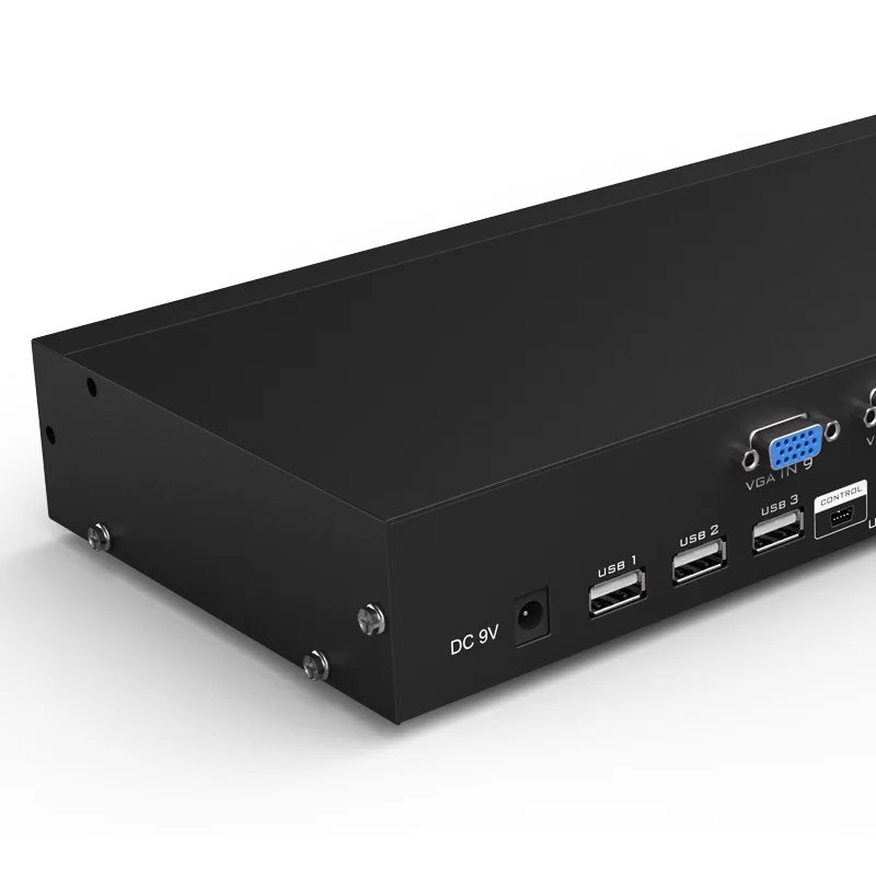 MT-801UK 8 Port Smart KVM Switch Manual Key Press VGA USB Wired Remote Extension Switcher 1U Console with Original Cable