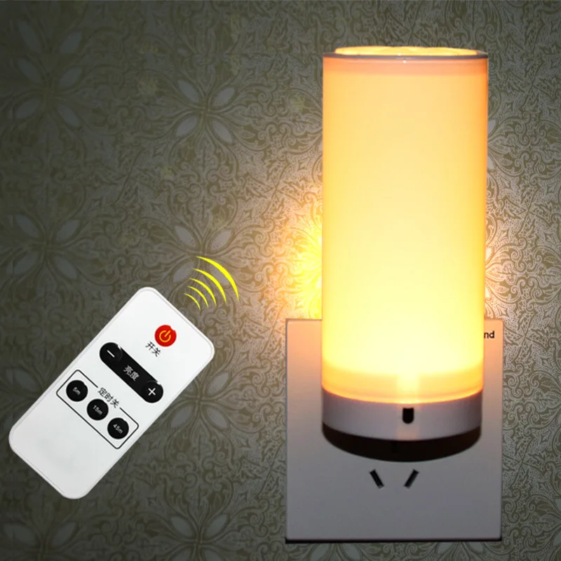 Vioslite Remote Control Led Night Lights Bedroom Wall Lamp
