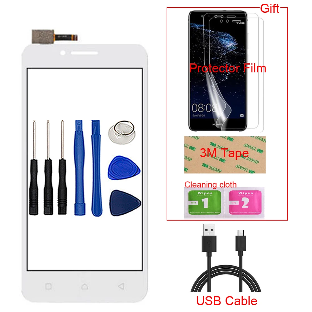 

Mobile Touch Screen Digitizer For Lenovo Vibe C A2020 A2020a40 Touchscreen Front Glass Sensor Panel + Protector Film