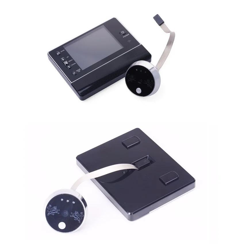 2016 New digital peephole Russian menu 3.5inch LCD 0.3 Megapixels 3X Zoom IR night vision 32 Rings support Video+Photos peephole