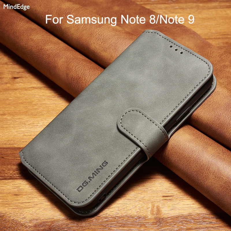 Flip Case for Samsung Galaxy Note 9/8 Case Wallet Leather Luxury Brand 360 Protect for Samsung Note 9 Flip Case Card Stand Capa