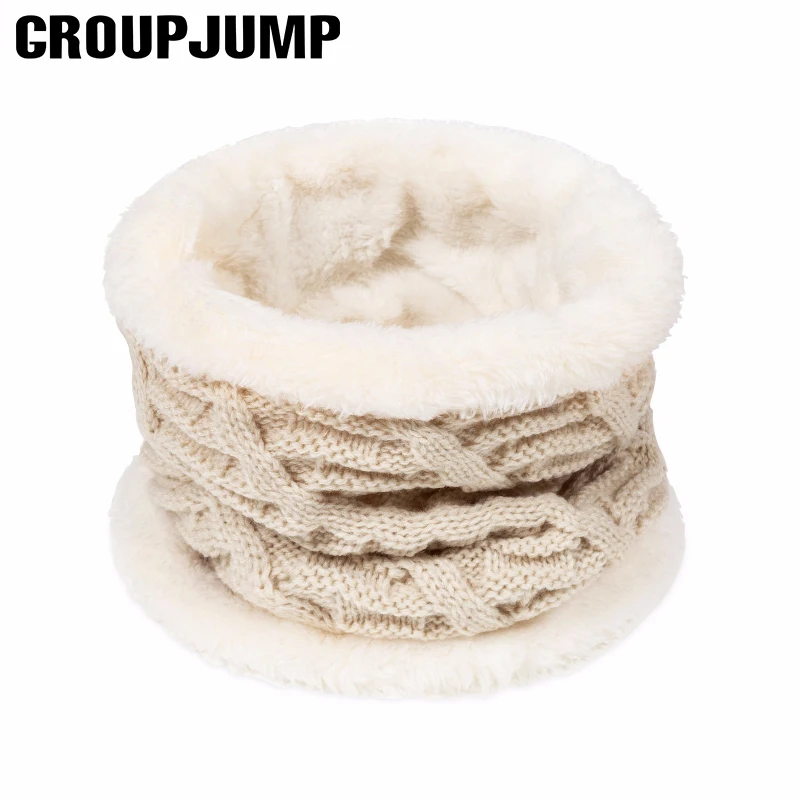 

New Winter Warm Knitted Ring Scarves For Kids Thick Fleece Inside Super Elastic Knit Mufflers Boys Girls Children Neck Warmers