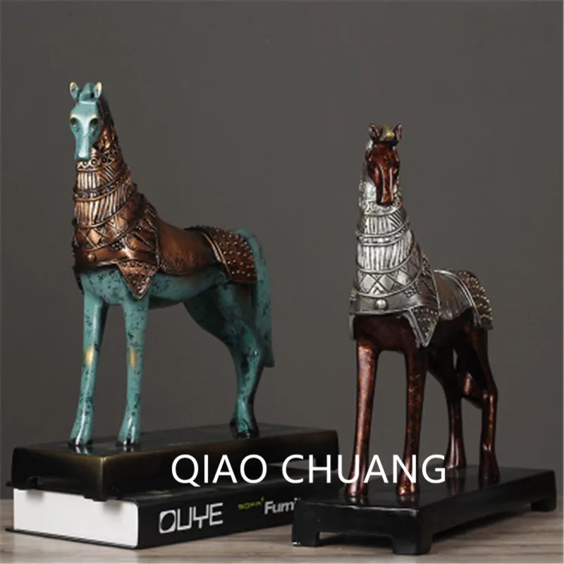 

Chinese Style Simulation Bronze War Horse Creative Colophony Crafts Home Furnishing Articles G797