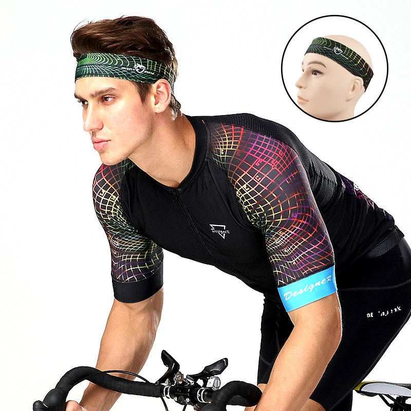 Faixa de cabelo elástica esportiva, tiara anti suor, ciclismo, corrida