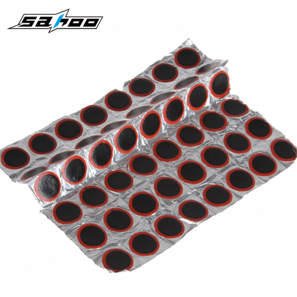 

SAHOO 48PCS 25mm Round Bicycle Bike Rubber Patch Repair Tools Kits For Cycling Tyre Puncture Repair