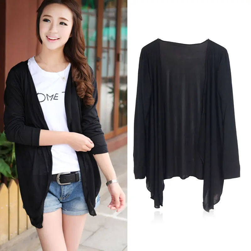 

Autumn Summer Women Cardigan Sun Protection Anti-UV Coat Sunblock Casual Loose Long Sleeve Tops