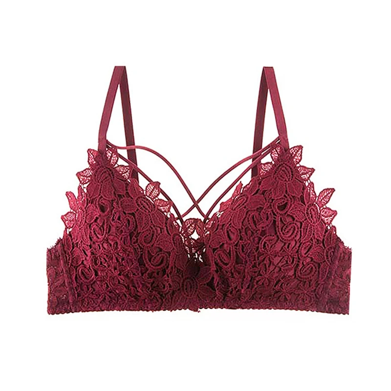 2018 Bralette Lace Underwear Women Push Up Bra Triangle Cup Sexy Brassiere Breathable Wireless Bras For Small Breast A B C Cup