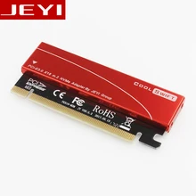 JEYI Cool Swift NVME M.2 X16 PCI-E Dust-proof Riser Card 2280 Aluminum Sheet Gold Bar Thermal Conductivity Silicon Wafer Cooling