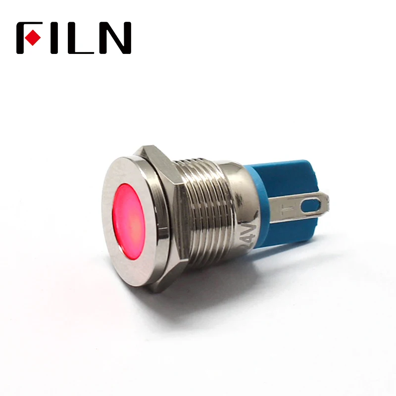 LED Metal Indicator Light 12mm Waterproof Signal Lamp 3V 5V 6V 9V 12V 24V 110V 220V Red Yellow Green White Blue Pilot Seal Bulb (4)