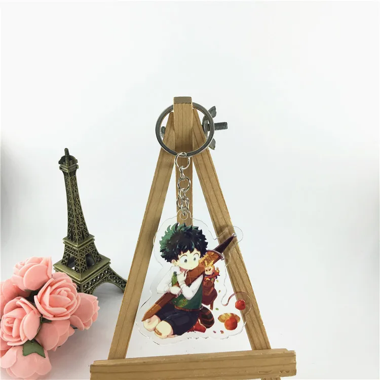 

Fashion Lovely Cartoon Anime New Academia My Hero Academi Keychain Acrylic Key Ring Charms Gift 2019