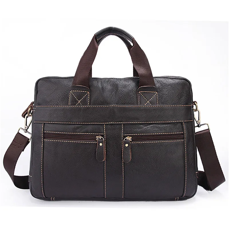 

Genuine Leather Laptop Briefcase Bag Business Men Briefcase Totes Document/office Bags for Men Computer Bags Male Messenger Bag