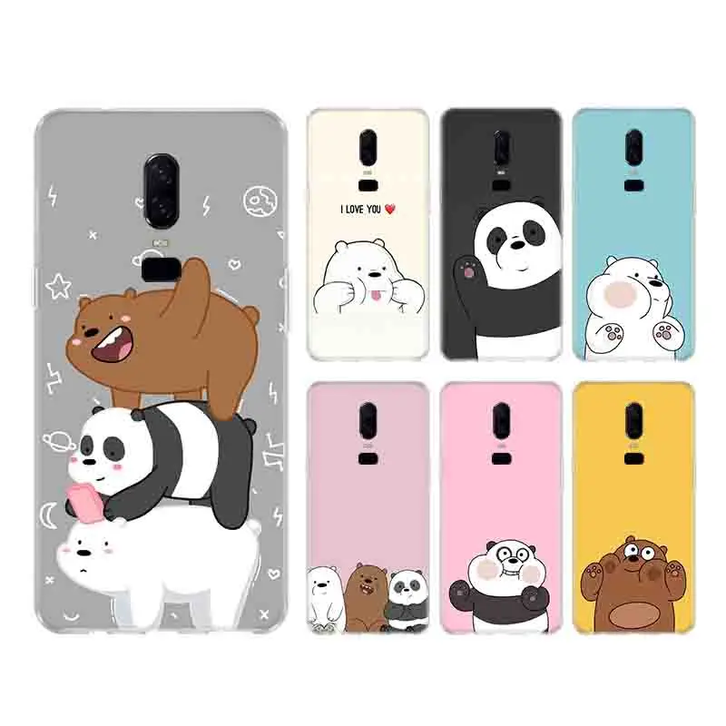 

Three little bears Soft Rubber Luxury Frosted Fundas Comic Phone case Silicon Phone Case For OnePlus 7 Pro 7 6T 6 5T 5 Cover