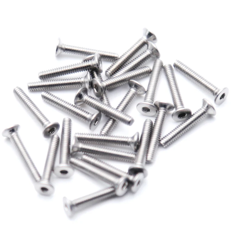 250pc/set Assortment Kit Set A2 Stainless Steel Hex Socket Screw Bolt Nut M2 Cap/Button/Flat Head Assortment Kit
