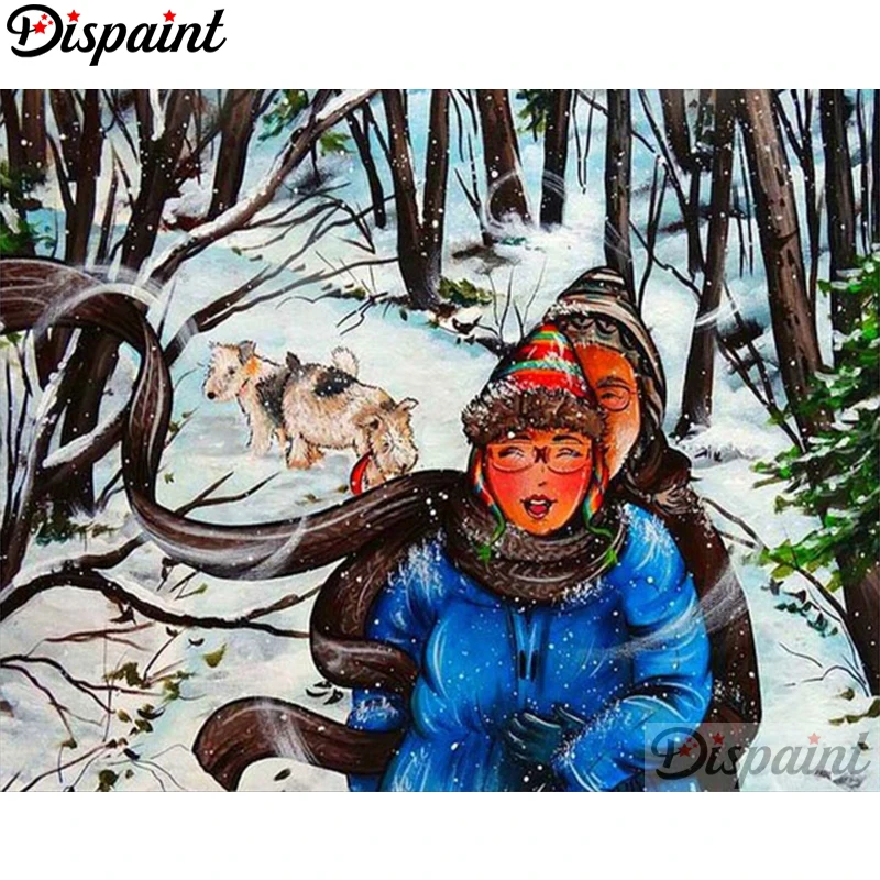 

Dispaint Full Square/Round Drill 5D DIY Diamond Painting "Cartoon beauty" 3D Embroidery Cross Stitch Home Decor Gift A06072