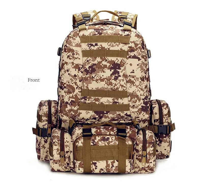 55L Men's Travel Backpack Oxford cloth outdoor backpack army camouflage tactical backpack mountaineering combination backpack 55L Men's Travel Backpack Oxford cloth outdoor backpack army camouflage tactical backpack mountaineering combination backpack