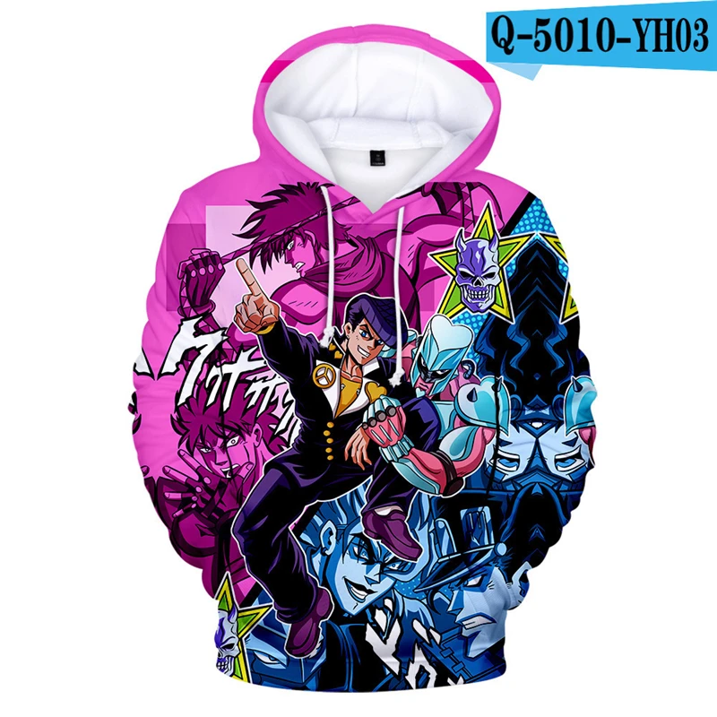 

Jojo Hoodie Hoody Jacket Oversized Printed Hoodies Men Long Sleeve Anime Clothing Japanese Hoodies Hip Hop 3D Hoodie Kids Winter