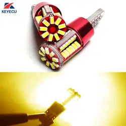 Keyecu 2 шт. 6000 К T10 W5W Клин 3014 57smd ярко-желтый светодиодный лампы для салона открытая парковка сбоку габаритные огни