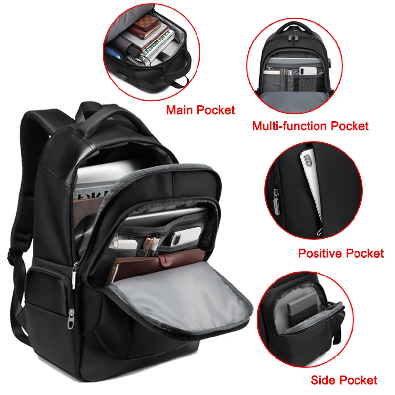 Дорожный рюкзак для мужчин 15 6 дюйма ноутбука с usb зарядкой вместительный
