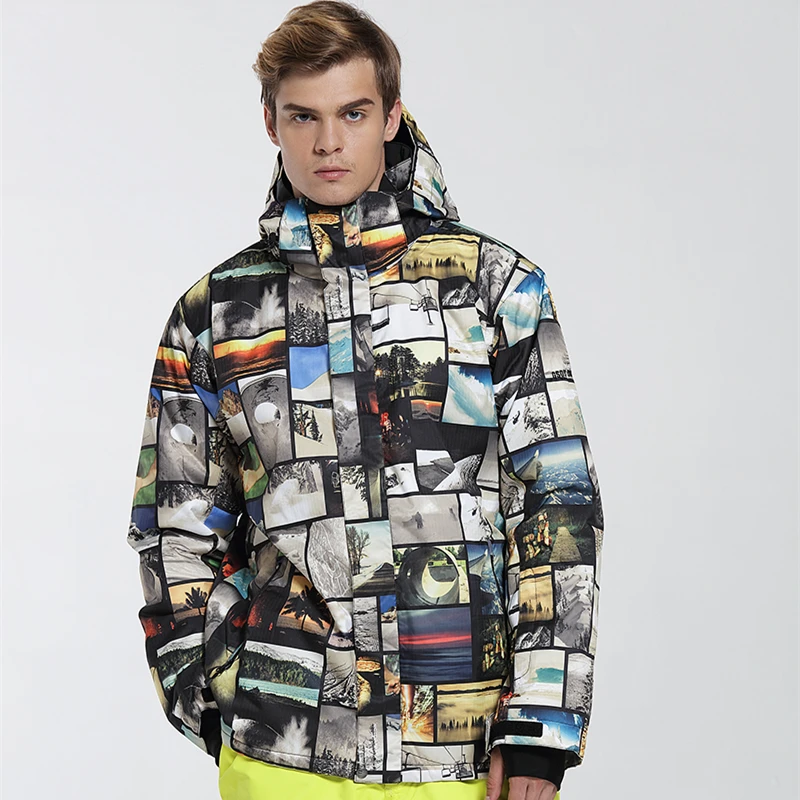 Gsou Snow traje de esquí de invierno snowboard chaqueta de esquí hombres chaqueta esqui hombre térmica impermeable Veste ski Homme JAS Heren