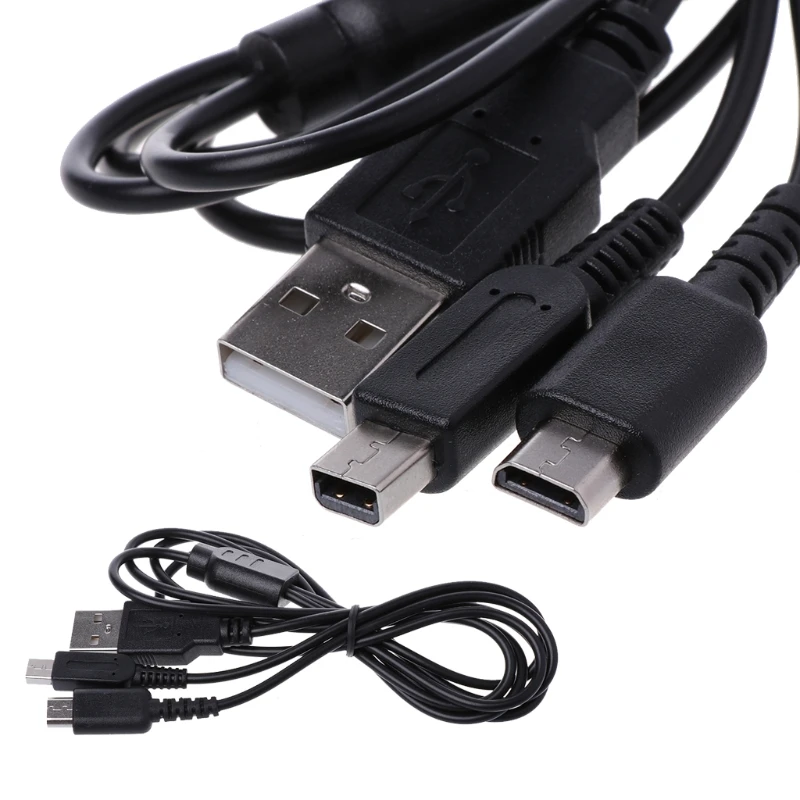 

2-In-1 USB Power Charging Cable Y-Splitter Cord For Nintendo 3DS NDSI DS Lite