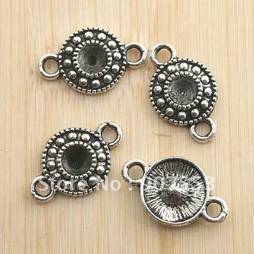 

50pcs antiqued silver two holes pendant/link G1288