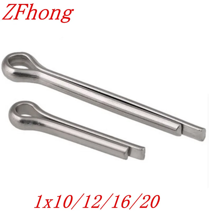uxcell Split Cotter Pin 1mm x 10mm 304 Stainless Steel 2-Prongs Silver Tone 60Pcs